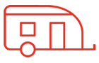 Wohnwagen rot Symbol